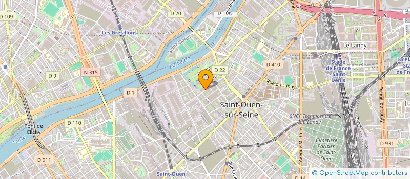 localisation de l'entreprise MONSIEUR BERTRAND GAILLARD  SAINT-OUEN-SUR-SEINE