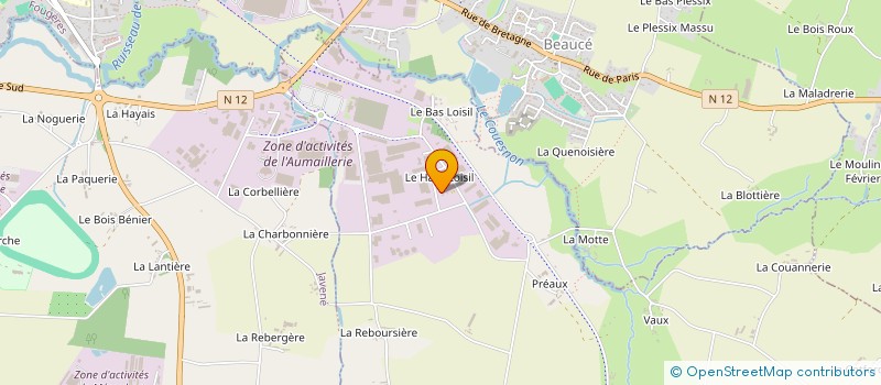 localisation de l'entreprise MONSIEUR BERTRAND GERARD à LA CHAPELLE FLEURIGNE