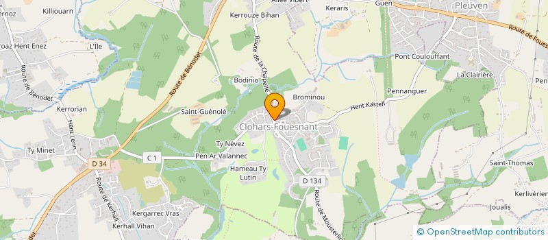 localisation de l'entreprise MONSIEUR BERTRAND GILAIS  CLOHARS-FOUESNANT