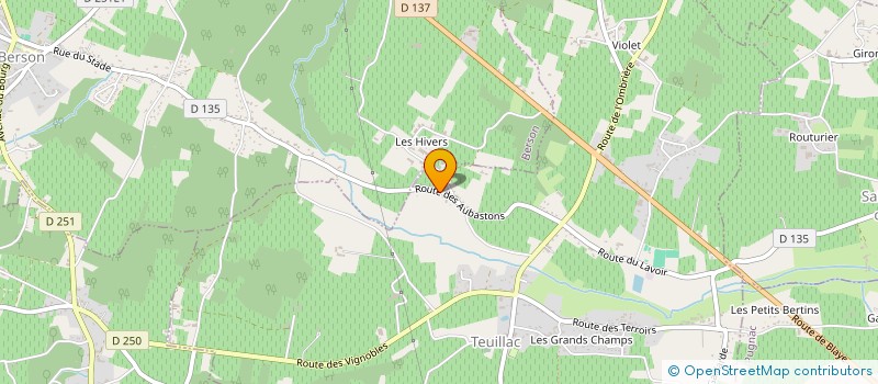 localisation de l'entreprise MONSIEUR BERTRAND GILBERT  TEUILLAC