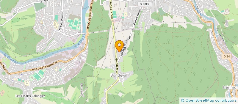 localisation de l'entreprise MONSIEUR BERTRAND GIMONET  BONDEVAL