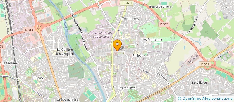 localisation de l'entreprise MONSIEUR BERTRAND GLINCHE à COULAINES
