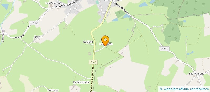 localisation de l'entreprise MONSIEUR BERTRAND GOLBERY  CHAZEMAIS