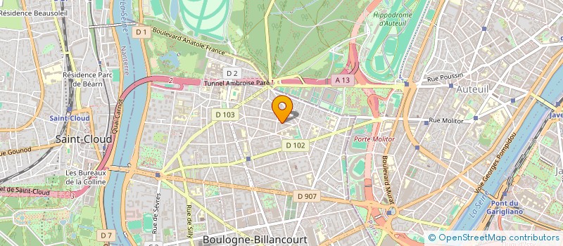 localisation de l'entreprise MONSIEUR BERTRAND GRENIER à BOULOGNE-BILLANCOURT