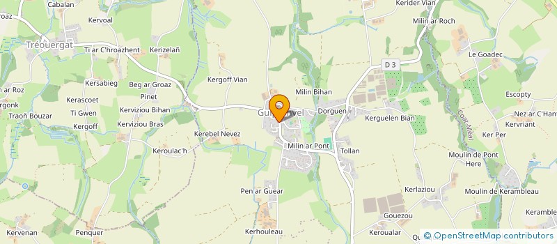 localisation de l'entreprise MONSIEUR BERTRAND GUEHENNEC  MILIZAC-GUIPRONVEL