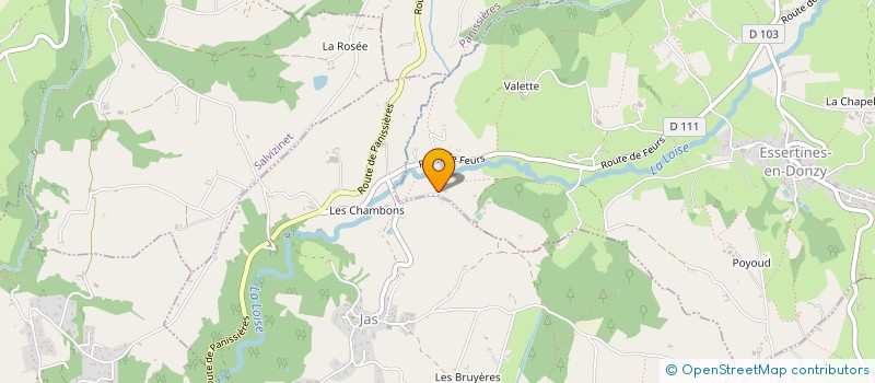 localisation de l'entreprise MONSIEUR BERTRAND GUERPILLON  ESSERTINES-EN-DONZY