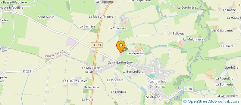 localisation de l'entreprise MONSIEUR BERTRAND GUILLON  POUILLE-LES-COTEAUX