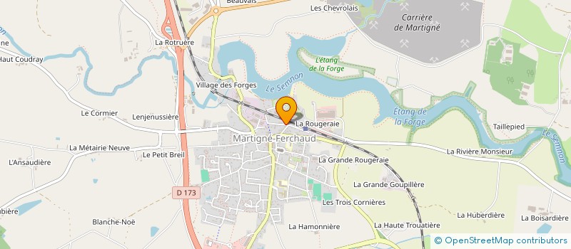 localisation de l'entreprise MONSIEUR BERTRAND GUILLONNET  MARTIGNE-FERCHAUD