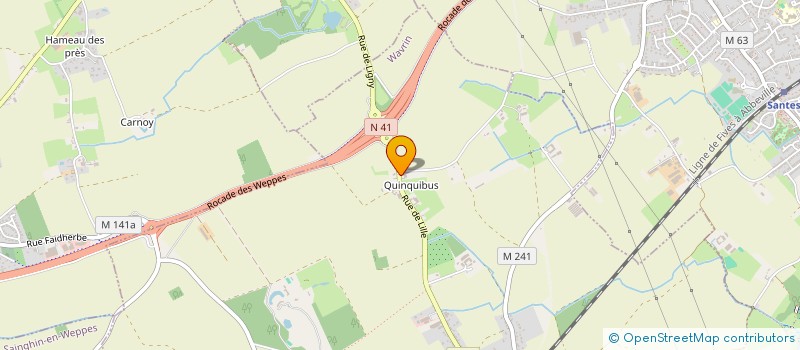 localisation de l'entreprise MONSIEUR BERTRAND HIBON  WAVRIN