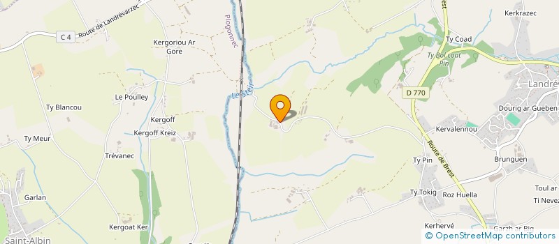 localisation de l'entreprise MONSIEUR BERTRAND HUITRIC à LANDREVARZEC