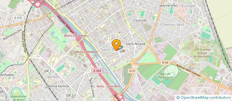 localisation de l'entreprise MONSIEUR BERTRAND JAMET à REIMS