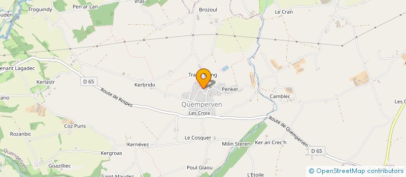 localisation de l'entreprise MONSIEUR BERTRAND JOUANNY  QUEMPERVEN