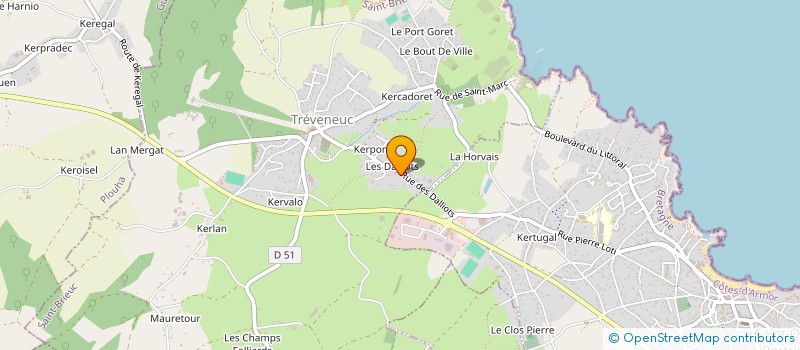 localisation de l'entreprise MONSIEUR BERTRAND L HEGARET à TREVENEUC