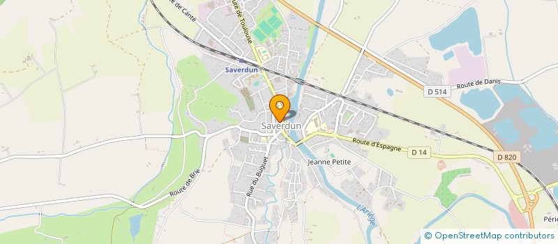 localisation de l'entreprise MONSIEUR BERTRAND LAFONT DE SENTENAC à SAVERDUN