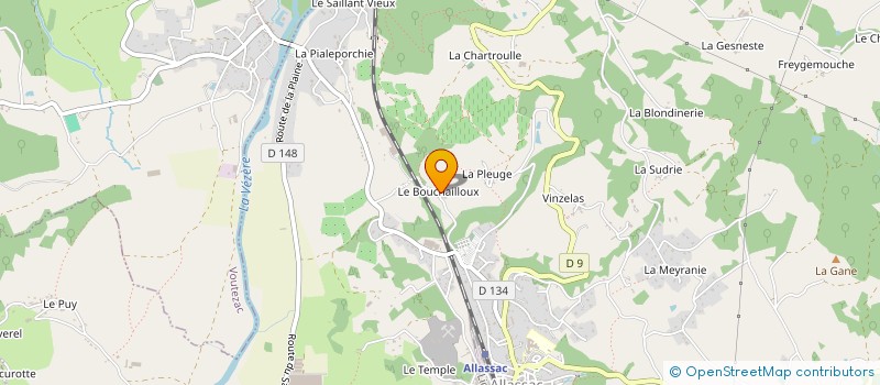 localisation de l'entreprise MONSIEUR BERTRAND LAGORSSE  ALLASSAC