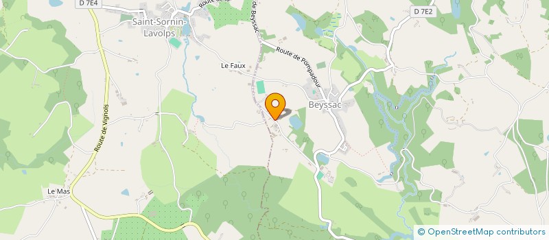 localisation de l'entreprise MONSIEUR BERTRAND LANGLADE  BEYSSAC