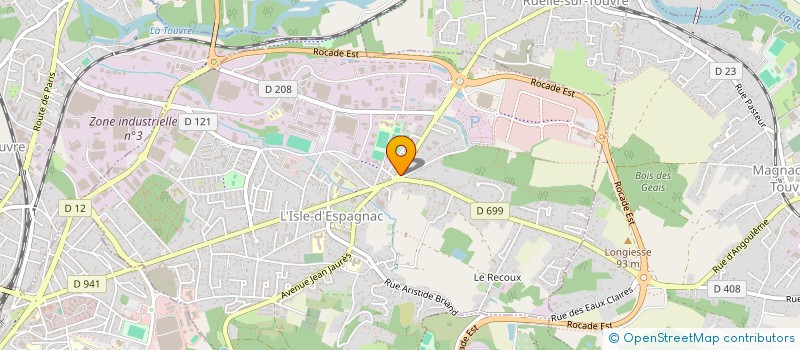 localisation de l'entreprise MONSIEUR BERTRAND LARTOUX  L'ISLE-D'ESPAGNAC