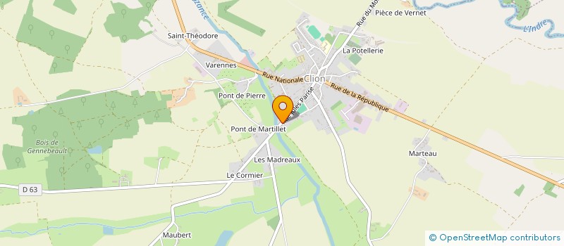 localisation de l'entreprise MONSIEUR BERTRAND LAUERIERE à CLION