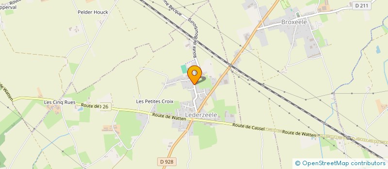 localisation de l'entreprise MONSIEUR BERTRAND LAUERIERE  LEDERZEELE