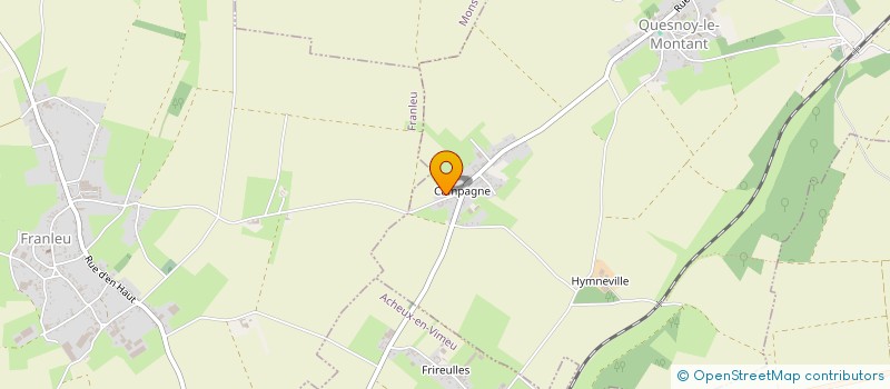 localisation de l'entreprise MONSIEUR BERTRAND LE CADET  QUESNOY-LE-MONTANT