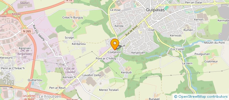 localisation de l'entreprise MONSIEUR BERTRAND LE GOAS  GUIPAVAS