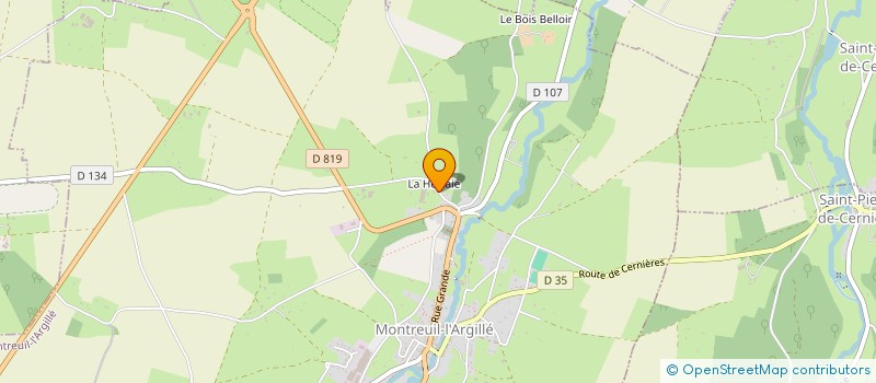 localisation de l'entreprise MONSIEUR BERTRAND LE NOUAILLE  MONTREUIL-L'ARGILLE