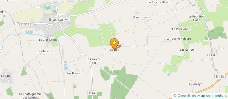 localisation de l'entreprise MONSIEUR BERTRAND LECLERC  BRUC-SUR-AFF