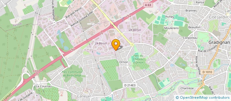 localisation de l'entreprise MONSIEUR BERTRAND LOUBIGNAC  GRADIGNAN