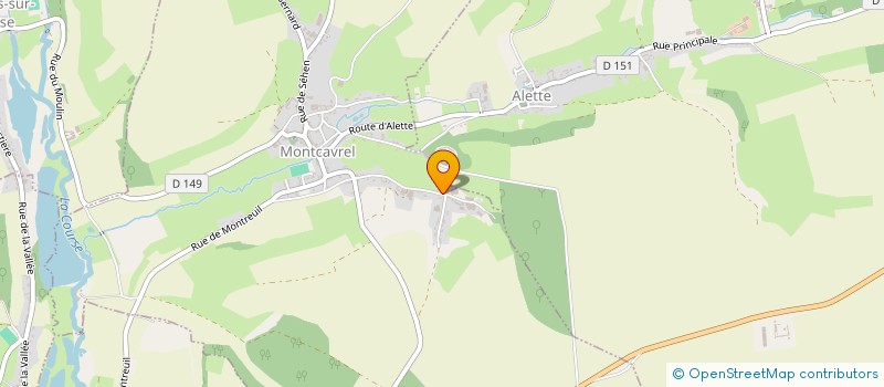 localisation de l'entreprise MONSIEUR BERTRAND MACREZ  MONTCAVREL