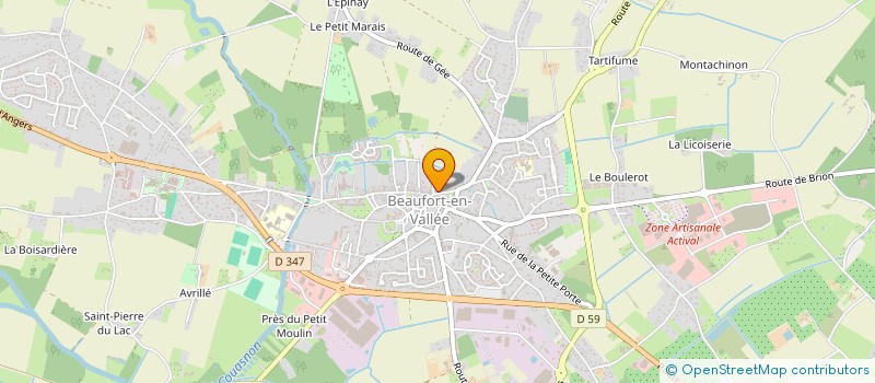 localisation de l'entreprise MONSIEUR BERTRAND MARTINEAU  BEAUFORT-EN-ANJOU