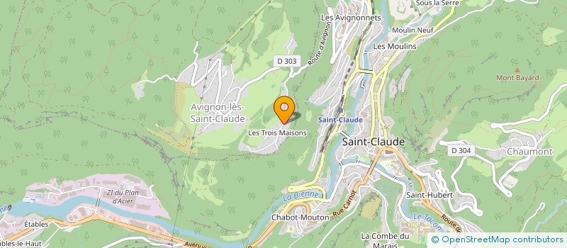 localisation de l'entreprise MONSIEUR BERTRAND MEUNIER  AVIGNON LES SAINT CLAUDE