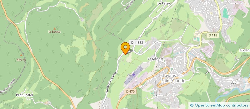 localisation de l'entreprise MONSIEUR BERTRAND MILLET  LAVANS-LES-SAINT-CLAUDE