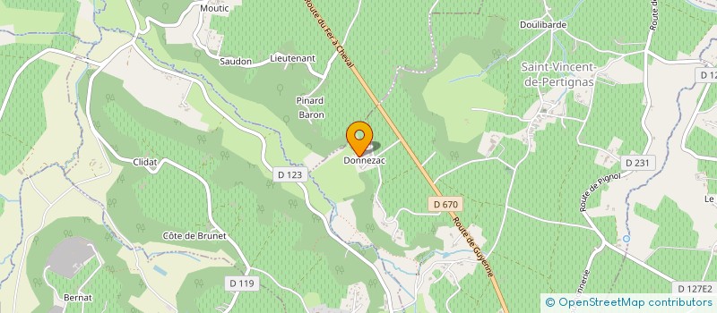 localisation de l'entreprise MONSIEUR BERTRAND MOUCHET  SAINT-VINCENT-DE-PERTIGNAS