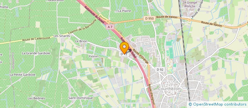 localisation de l'entreprise MONSIEUR BERTRAND MOURGUES  COURTHEZON