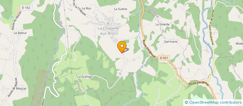 localisation de l'entreprise MONSIEUR BERTRAND MURAT  LA CHAPELLE-AUX-BROCS