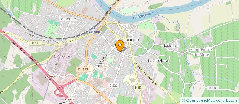 localisation de l'entreprise MONSIEUR BERTRAND NICOLAS  LANGON