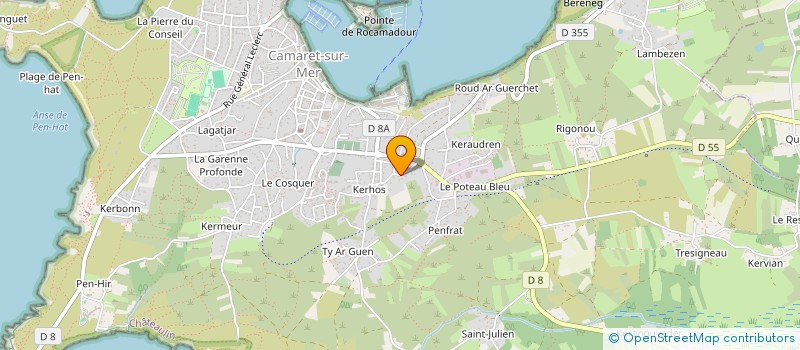 localisation de l'entreprise MONSIEUR BERTRAND PALUD à CAMARET-SUR-MER