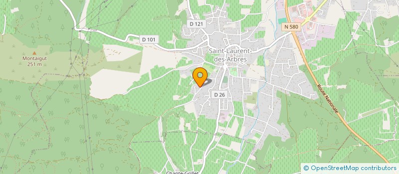 localisation de l'entreprise MONSIEUR BERTRAND PARISE  SAINT-LAURENT-DES-ARBRES