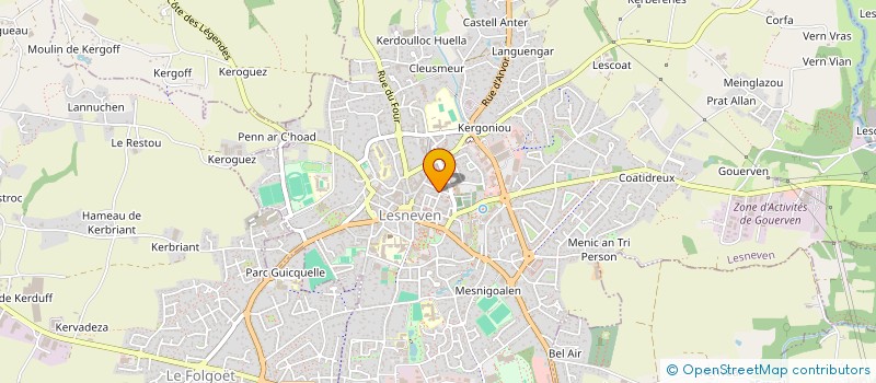 localisation de l'entreprise MONSIEUR BERTRAND PIHUIT  LESNEVEN