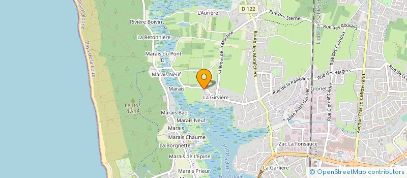 localisation de l'entreprise MONSIEUR BERTRAND POIRAUD à LES SABLES D'OLONNE