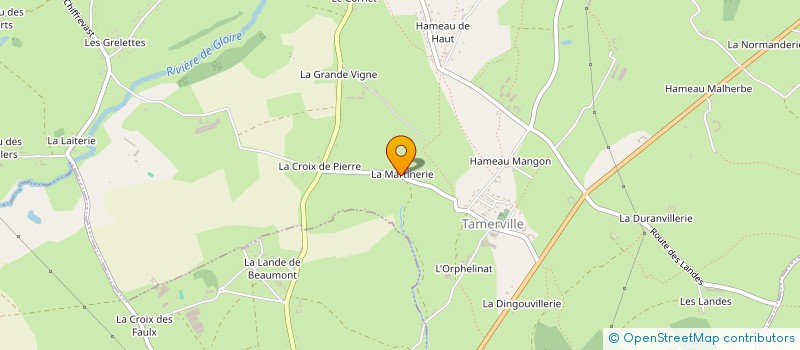 localisation de l'entreprise MONSIEUR BERTRAND POIRIER  TAMERVILLE