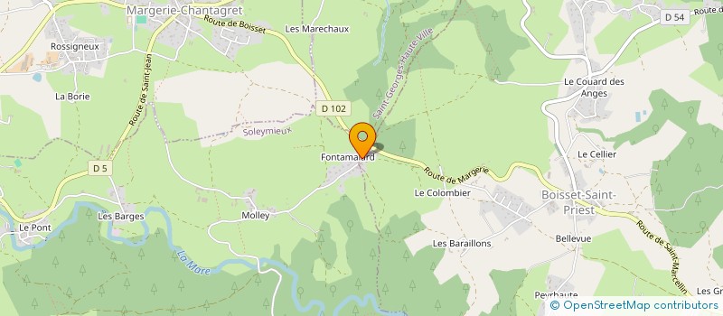 localisation de l'entreprise MONSIEUR BERTRAND POYET  SOLEYMIEUX