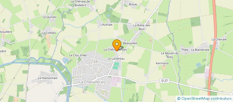 localisation de l'entreprise MONSIEUR BERTRAND QUERARD  LA CHEVALLERAIS