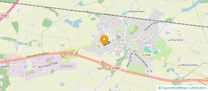 localisation de l'entreprise MONSIEUR BERTRAND RABREAUD  LA CHAIZE-LE-VICOMTE