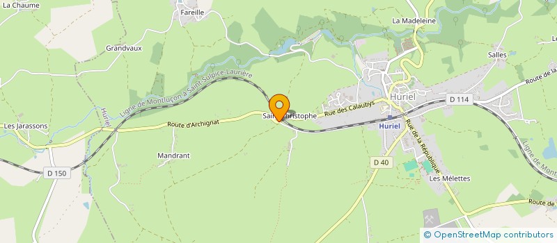 localisation de l'entreprise MONSIEUR BERTRAND RANCIER  HURIEL