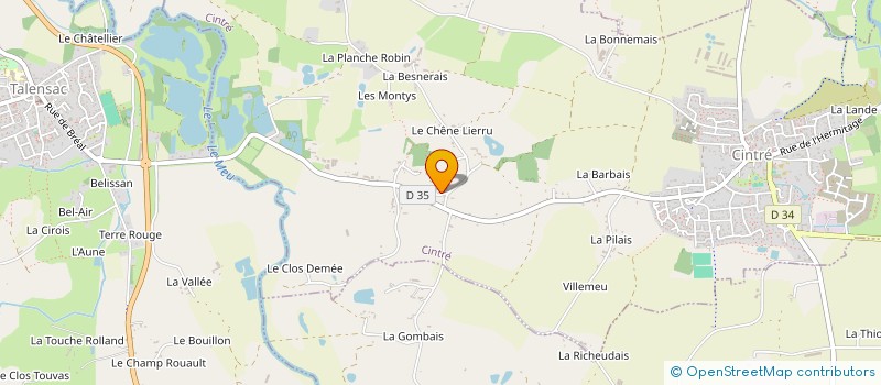 localisation de l'entreprise MONSIEUR BERTRAND REBILLARD à CINTRE