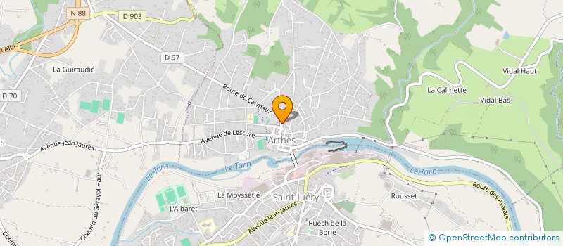 localisation de l'entreprise MONSIEUR BERTRAND RICHARD  ARTHES