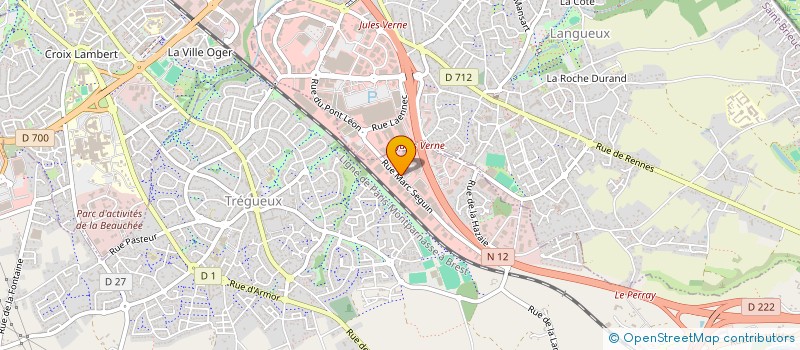 localisation de l'entreprise MONSIEUR BERTRAND RIOUST DE L ' ARGENTAYE  TREGUEUX