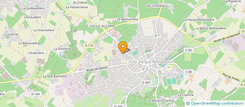 localisation de l'entreprise MONSIEUR BERTRAND ROBERT  LE LOROUX-BOTTEREAU