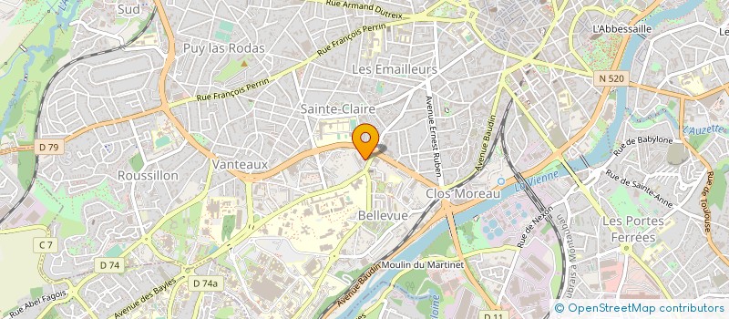 localisation de l'entreprise MONSIEUR BERTRAND ROQUES à LIMOGES